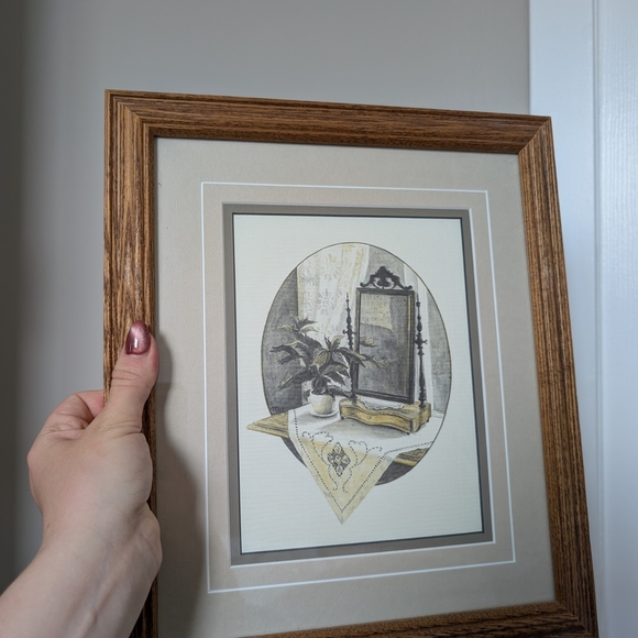 Vintage Inspired Original Art Professionally Framed Set Of 3 - Picture 3 of 11